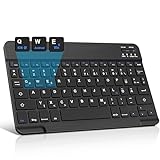 JADEMALL Kabellose Tablet Tastatur QWERTZ Deutsches - Bluetooth Magnetisch ultraleichtes Tastatur mit iOS-Sondertasten für, Galaxy Tab, Xiaomi Pad, Lenovo,Huaiwei