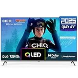 CHIQ U43QM9G Fernseher 43 Zoll (108 cm), 4K UHD, QLED, HDR10, DLG 120Hz, MEMC, Google TV, Dolby Audio, DBX-TV, Triple Tuner, WLAN, 2.4G/5G, Google Assistant, Schwarz, 2025