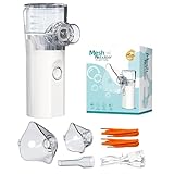 PLLYPE Inhalationsgerät für Erwachsene und Kinder, Tragbar Vernebler Set, Vernebler Inhaliergerät, USB Wiederaufladbar mit 2 Masken und 1 Mundstück für Kinder und Erwachsene