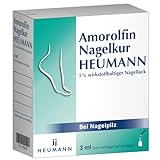 Amorolfin Nagelkur HEUMANN: 5% wirkstoffhaltiger Nagellack zur Behandlung von Nagelpilz, Nagel-Set mit Lack, Feilen, Applikator, Tupfer, 3 ml