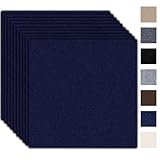 Teppichfliesen 30x30cm Selbstliegend - 10 Stück Set - 0.9m² - Teppich Bodenbelag, Strapazierfähiger Teppichboden mit Rückseite, Teppich Fliesen für Wohnung, Büro, Gewerbe, Schlafzimmer, Dunkelblau