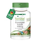 Fairvital | Granatapfel Kapseln 500mg - 90 Kapseln - HOCHDOSIERT - VEGAN - reich an Ellagsäure