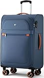 ABISTAB Weichschalenkoffer mittelgroß 66x44x28cm - Stoff Koffer Trolley - Leicht Reisekoffer mit 4 Rollen & Zahlenschloss, Handgepäck Koffer, 77 Liter