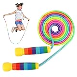 Springseil Kinder, Verstellbare Seilspringen für Fitness, Springseil für Mehrspieler,2.5M Seilspringen Kinder,Regenbogen jumping rope, Skipping Rope Kids für Jungen und Mädchen 4 5 6 7 8 9 10 jahre