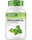 Oregano Öl - 120 Kapseln mit 150 mg - Premium: 80% Carvacrol & 10-fach konzentriert - 100% Oreganoöl aus Frankreich - Origanum vulgare - Laborgeprüft - Hochdosiert