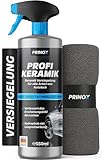 EINFÜHRUNGSPREIS Keramikversiegelung Auto Set 550 ml inkl. Mikrofasertuch - Keramik Versiegelung für perfekten Glanz mit Versiegelungs-Effekt - Premium Lackversiegelung, Flüssigglas für alle Lacke