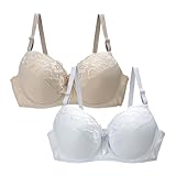 Klassischer BH, 2 Stück, Sport, Unterwäsche, Eleganz, große Größe, sexy, Dessous, Training, elastisch, Push-Up, BH, atmungsaktiv, Anti-Durchhängen, bequem, rückenfrei, blau, 60B