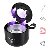 Dayear Ultrasonic Retainer Cleaner, 48kHz Ultrasonic Denture Cleaner Machine with UV-Light for Dentures, Nightguards, Sport Mouth Guards, Braces, Jewelry