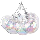 Weihnachtsbaumschmuck, Kugel, Weihnachtsbaumschmuck, 6 Stück, 6 cm, bruchsicher, exquisite farbige dekorative Kugeln für Geburtstag, Urlaub und Party