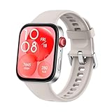 HUAWEI Watch FIT 3, Bluetooth Anrufe, GPS，Smartwatch, Aluminum Case, iOS&Android, 1,82' AMOLED-Display, Bis zu 10 Tage Akkulaufzeit, Umfassendes Gesundheits&Fitness-Management, Weiß Fluorelastomer