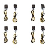 Tyatocepy 8 Stück Universal LED schwarz Mini winzige Indikatoren Blinker Motorrad Motorrad
