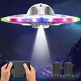 Drohne RC UFO für Kinder und Anfänger, Ferngesteuertes Flugzeug mit Licht, RC Flugzeug Helikopter Quadcopter mit automatischer Schwebefunktion und 2 Batterien (15 Mins)