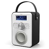 DAB/DAB Plus/FM Radio mit Bluetooth, Tragbares Digitalradio Akkubetrieb, Küchenradio Batteriebetrieben mit USB-Aufladung für eine Abspielzeit von 10 Stunden