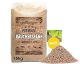 Angel-Berger Räuchermehl Räucherspäne Deluxe 10-15kg Sack Verschiedene Sorten (15kg, Buche Mehl)