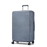 KONO Koffer Groß Hartschalen Leicht ABS+PC Reisekoffer Groß mit 4 Rollen und TSA Schloss 75×48×29cm, 92L, Denim-blau