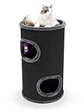 Petrebels Kratztonne Dome 80 cm hoch, Ø 45 cm, extra Breit und Schwer für Ultimative Stabilität, Farbe Schwarz