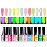 Leuchtender Gel-Lack – leuchtendes Nagelgel für Frauen, 12 Stück, tragbar, für Frauen, Hochzeit, Reisen, Partys, Fotoshootings, Festivals