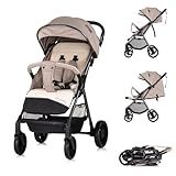Chipolino Kinderwagen Sparkle, Buggy, faltbar, Gurt am Griff, verstellbar, Farbe:beige