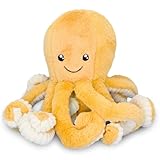 Zaloife Plüschtier Krake Plüschtier Oktopus, Stofftier Oktopus Stofftier Krake, Kuscheltier Krake Oktopus Plush Kissen, Lustiges Plüsch Puppe Geschenk für Kinder, Hellbraun