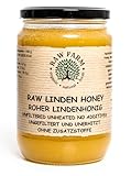 900 g Reiner, Roher Linden Honig 100% Natürlichen – Ungefiltert, Ungeheizt, Nicht Pasteurisiert, direkt aus dem Bienenstock, Europäisches Produkt