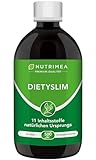 DETOX-Kur DietySlim 100% Vegan | Natürlich Leber & Körper entgiften & Abnehmen | 6 Wöchige Entgiftungskur | Entgiften, Entschlacken, Entwässern Reinigung Flüssig 500ml Grüner Tee Guarana Diät