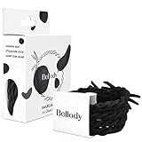 Bellody® Original Haargummis - Stylisch geflochtener Haargummi mit starkem Halt (4er Set - Classic Black) - Damen Haarschmuck in Schwarz