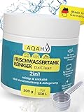 AQAHY Wassertank Reiniger Wohnmobil Oxi Clean (500g) - Frischwassertank Reiniger 2in1 reinigt und entkalkt – hochwirksamer Tankreiniger mit Aktivsauerstoff für Tank & Wasserleitung - Made in DE