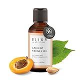 ELIXR - Bio Aprikosenkernöl Kaltgepresst - Für Gesicht, Körper & Haare - Pflege Öl Feuchtigkeitsspendend & Verjüngend - Hergestellt in DE