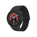 Samsung Galaxy Watch5 Pro Smartwatch, Gesundheitsfunktionen, Fitness-Tracker, ausdauernder Akku, LTE, 45 mm, Black Titanium inkl. 36 Monate Herstellergarantie [Exklusiv bei Amazon]