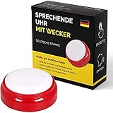 Top Life Sprechende Uhr mit Deutscher Stimme für Senioren, Sehbehinderte, Blinde oder Menschen mit Alzheimer – Geschenkidee für Großeltern, Vater, Mutter – ältere Menschen Wecker