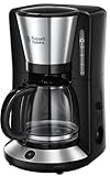 Russell Hobbs Kaffeemaschine [Brausekopf für optimale Extraktion&Aroma] Adventure (max 10 Tassen, 1,25l Glaskanne, Warmhalteplatte, Abschaltautomatik, Tropf-Stopp, 1100W) Filterkaffeemaschine 24010-56