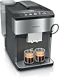 Siemens, vollautomatische Kaffeemaschine, EQ500, Home Connect, AromaDouble Shot, AutoMilk Clean, CeramDrive, KaffeeeSelect Display, oneTouch DoubleCup, Edelstahl/schwarz, TP516RX3