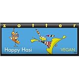 Zotter Dunkle Schokolade 'Happy Hasi' mit Zitronen-Marzipan & Mandelnougat, handgeschöpft (70 g) - B