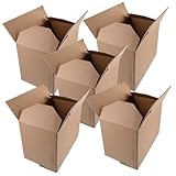 GRIRIW 5Stücke Wellpappkartons Stabile Versandboxen Vielseitige Aufbewahrungsboxen für und Versand Einfach zu Montieren Langlebige und Robuste Papierboxen