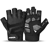 ATERCEL Fitness Handschuhe für Damen & Herren, rutschfeste Trainingshandschuhe für Krafttraining, Gewichtheben & Workouts, Atmungsaktiv & Leicht, Schwarz (Schwarz, M)