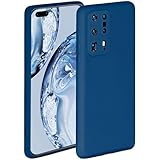 ONEFLOW Soft Case für Huawei P40 Pro Plus Hülle aus Silikon mit Kameraschutz, Silikonhülle mit erhöhtem Schutz fürs Display, Backcover Schutzhülle, weiche Handyhülle, Blau
