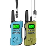 Inspireyes Walkie Talkie Kinder Aufladbar, 48 Stunden Arbeitszeit, 8 Kanäle 2-Wege-Radio, Geschenke für Jungen Mädchen, Outdoor Wandern Camping, 3-12 Jahre altes Spielzeug