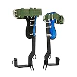 Forst Steigeisen Baumklettern Ausr Stung Set mit Sicherheitsband Halteseil Steigeisen Spikes Kletter Werkzeug mit Fußriemen + Knöchelriemen 100kg Tragfähigkeit für Bergsteigen, Baumklettern