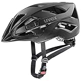 uvex touring cc - leichter Allround-Helm für Damen und Herren - individuelle Größenanpassung - erweiterbar mit LED-Licht - black matt - 52-57 cm