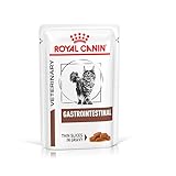 Royal Canin Gastrointestinal | 12 x 85 g | Diät-Alleinfuttermittel für ausgewachsene Katzen | Feine Stückchen in Soße | Kann die Verdauung unterstützen | Im Frischebeutel