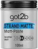 got2b Strand Matte Matt-Paste (100 ml), Styling Paste für matte Surfer Looks, zum Strubbeln, Texturieren oder Zähmen ohne Verkleben, mittlerer Halt