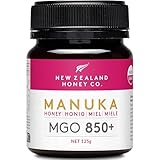 New Zealand Honey Co. Manuka Honig MGO 850+ | Aktiv und Roh | Hergestellt in Neuseeland | Zertifiziertem Methylglyoxal Gehalt | 125g