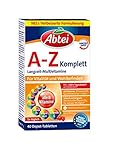 Abtei A-Z Komplett Langzeit-Multivitamine - 24 Vitamine und Mineralstoffe - laborgeprüft, hochdosiert, vegetarisch - 40 Depot-Tabletten