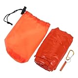 Abaodam 1 Set Outdoor Schlafsack Schlafsäcke Für Erwachsene Rettungsdecke Campingtasche Notfallrucksack Survival Rucksack Notfallschlafsack Haustier Aluminisierte Folie Orange