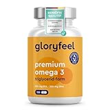 Premium Omega 3 - Triglycerid-Form (4-fache Stärke) - Höchster EPA/DHA Gehalt: 75% - Nachhaltiger Fischfang - Laborgeprüfte Fischöl Kapseln, aufwendig aufgereinigt in Deutschland hergestellt