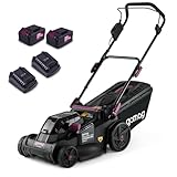 Gomag Akku Rasenmäher RSM380BL XL-Set | 38cm Schnittbreite | für 450-500 m2 | 25–75mm Schnitthöhenverstellung | 45L Korb | Brushless Akkumäher mit 2X 4Ah Akku & 2X Ladegerät