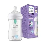 Philips Avent Natural Response Babyflaschen – Babyflaschen mit AirFree Ventil, 260 ml, BPA-frei, für Neugeborene ab 1 Monat, Elefantenmotiv (Modell SCY673/81)