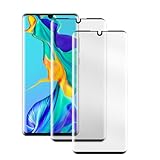 [2 Stück] Schutzfolie für Huawei P30 Pro, Panzer Schutz Glas, 3D Vollständige Displayschutz Blasenfreie Folie,Fingerabdruck Displayschutzfolie, Sensitive Touch, HD
