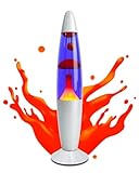 Luxvista 13'' Lavalampe in Rot und Lila für Erwachsene und Kinder 34cm Dekorative Lava Lamp Umgebungsbeleuchtung für Zuhause, Spielzimmer, Party, Geschenkidee