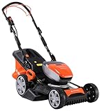 Yard Force LM C46 Akku-Rasenmäher 40 V (2 × 20 V 5,0 Ah) | 46 cm Schnittbreite | 7-Fach Höhe 25–75 mm | 55 L Fangkorb | Mulch- & Seitenauswurf | Selbstantrieb & Stahl­Deck